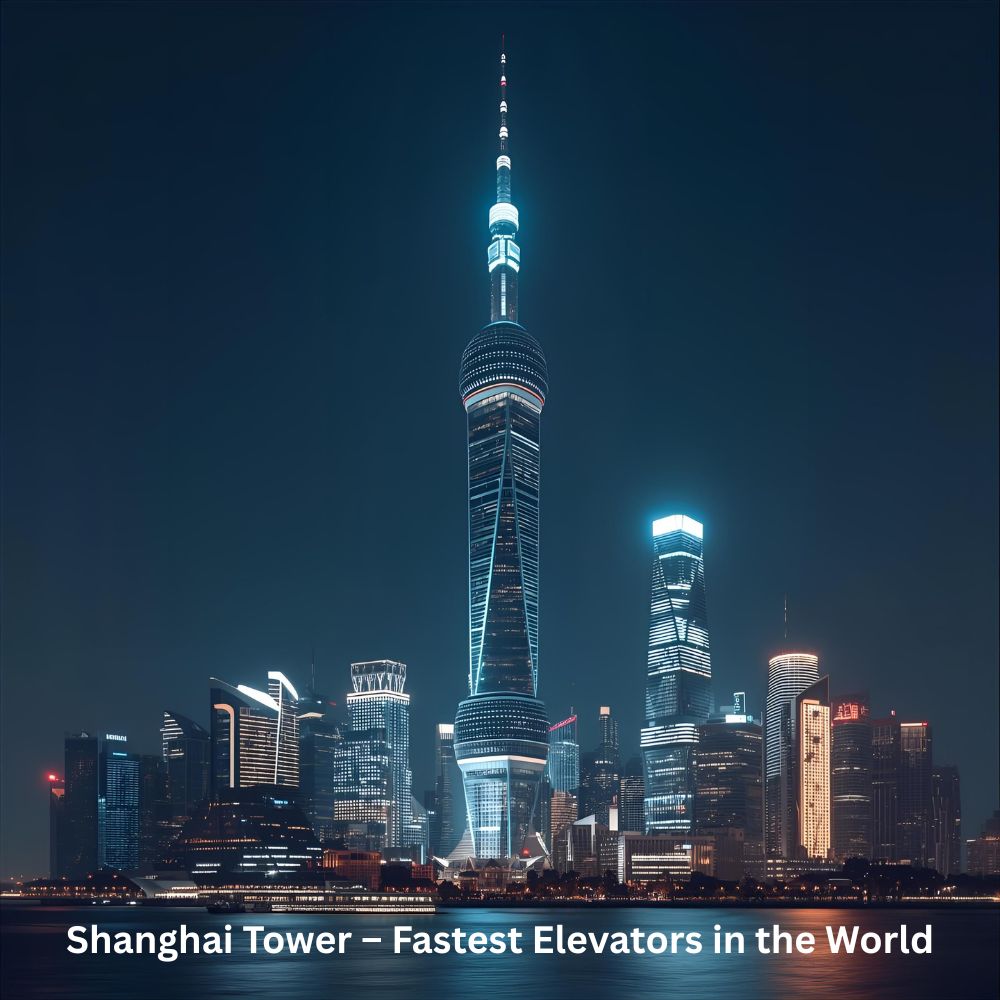Shanghai Tower skyline representing ultra-fast elevators in modern China.