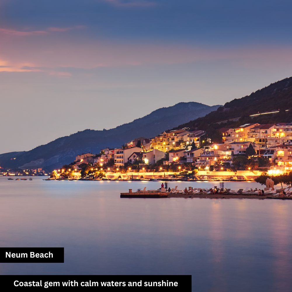 Neum beach night view