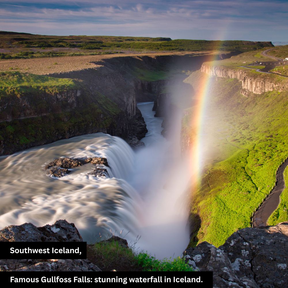 famous Gullfoss fall