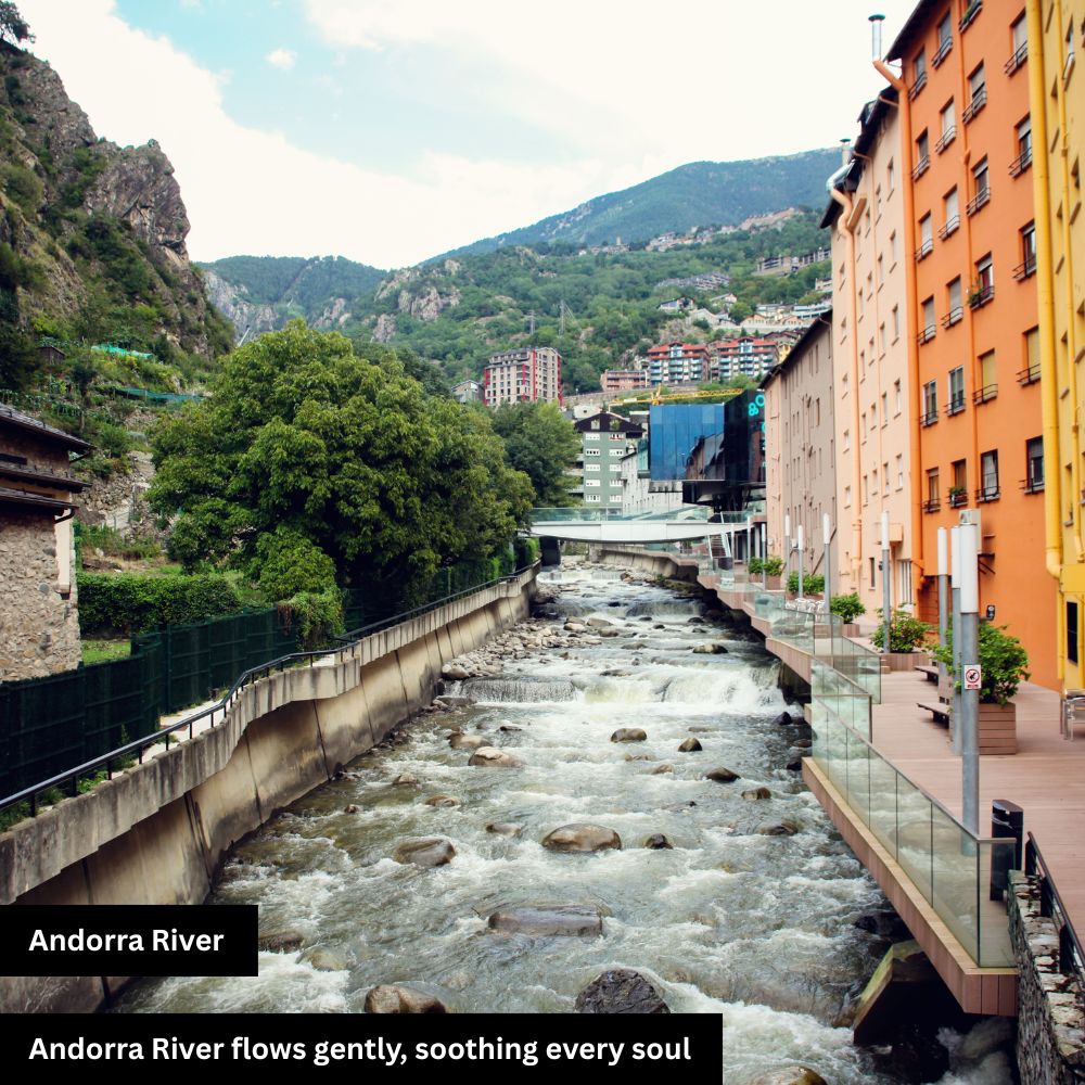 Andorra river in city