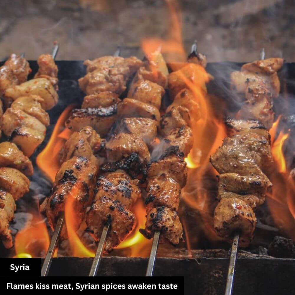 meat cooking on fire