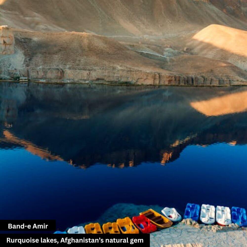 Turquoise lakes nestled in Afghanistan’s rugged mountains