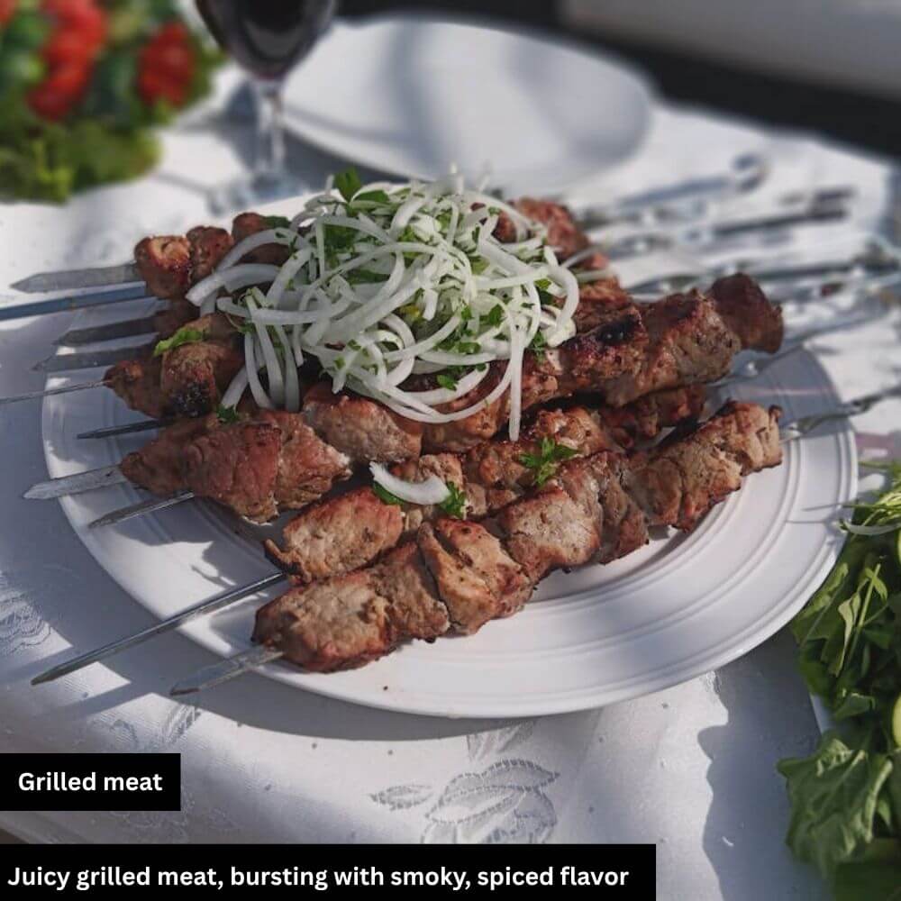 grilled meat smoky rich taste