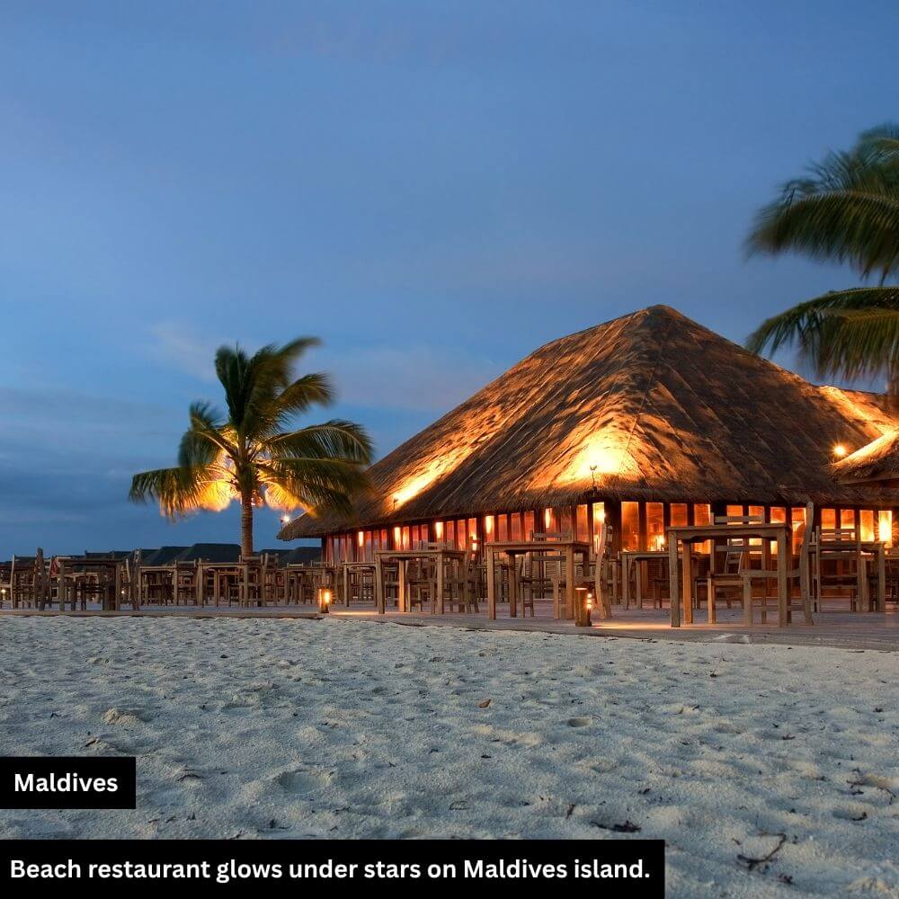 Beach Restaurant in Maldives island