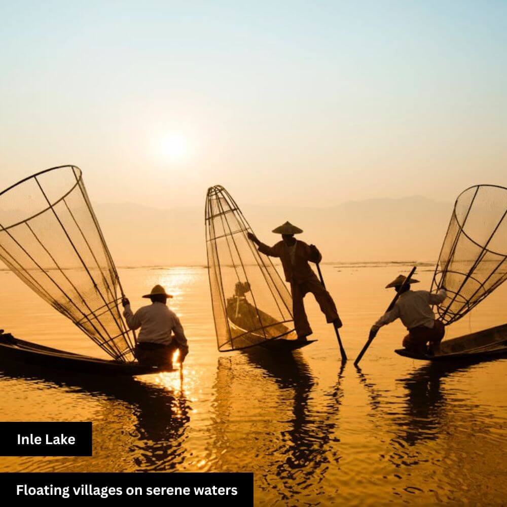 inle lake floating 3 man