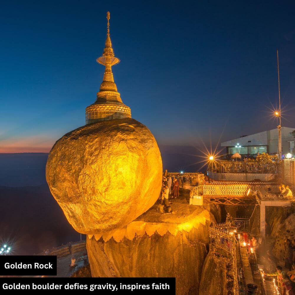 Golden rock,golden boulder