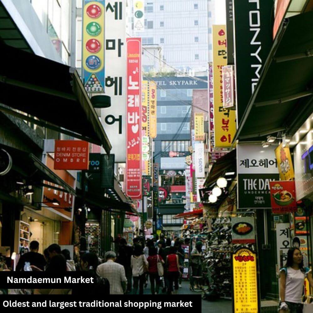 Namdaemun Market in Seoul, South Korea, is a bustling traditional market offering a variety of goods