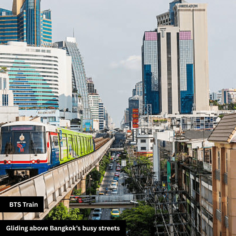 BTS train in Bangkok offers efficient and modern public transportation