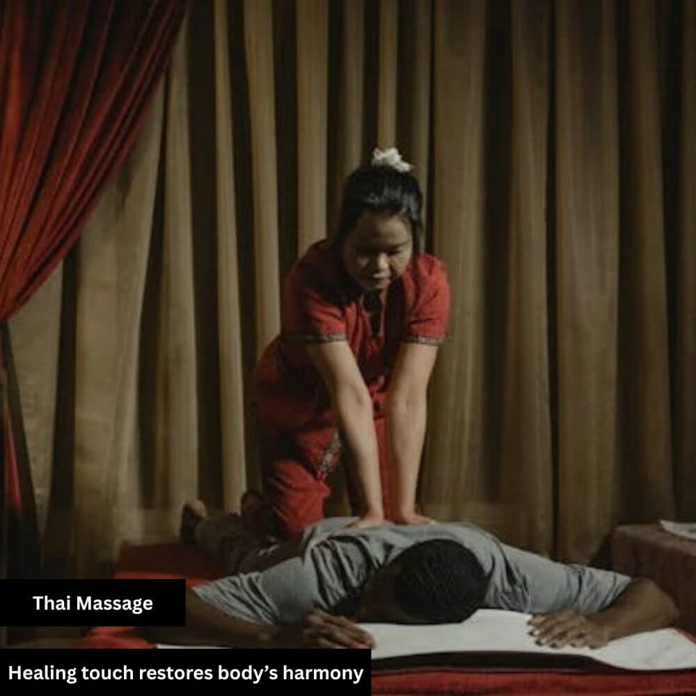 Thai massage is a traditional therapeutic treatment that combines gentle stretching